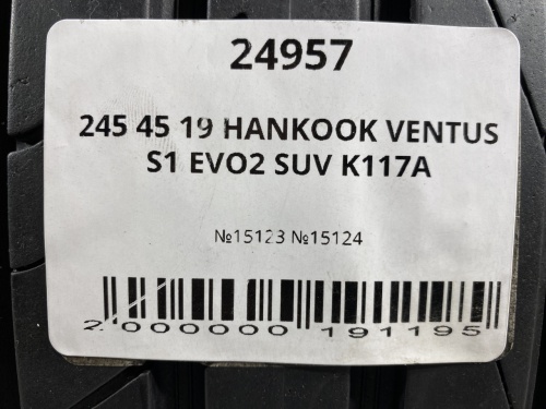 245 45 19 HANKOOK VENTUS S1 EVO2 SUV K117A