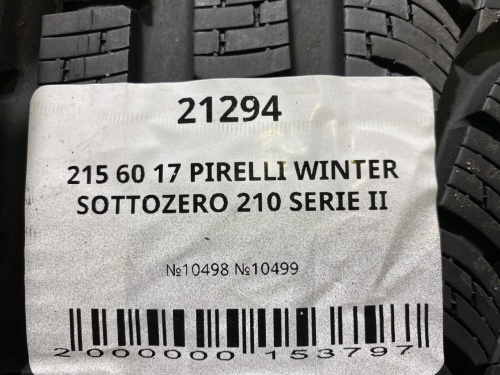 215 60 17 PIRELLI WINTER SOTTOZERO 210 SERIE II