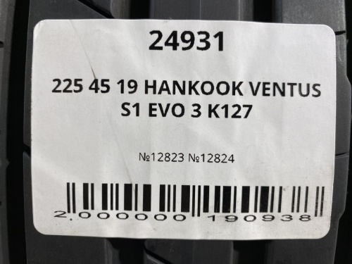 225 45 19 HANKOOK VENTUS S1 EVO 3 K127