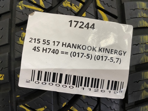 215 55 17 HANKOOK KINERGY 4S H740