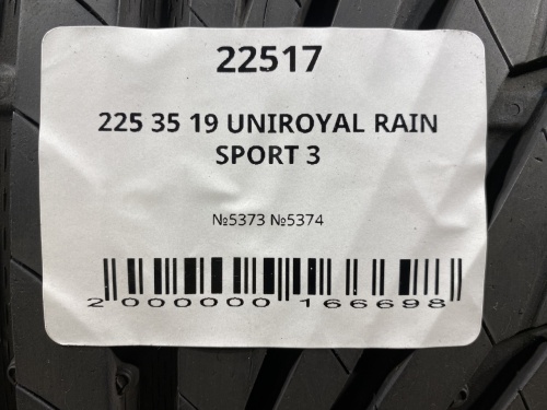 225 35 19 UNIROYAL RAIN SPORT 3