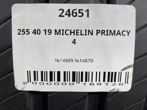 255 40 19 MICHELIN PRIMACY 4