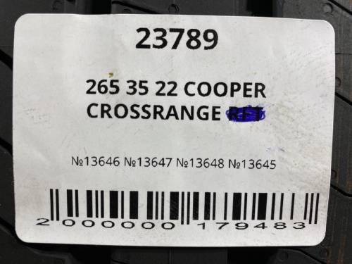 265 35 22 COOPER CROSSRANGE