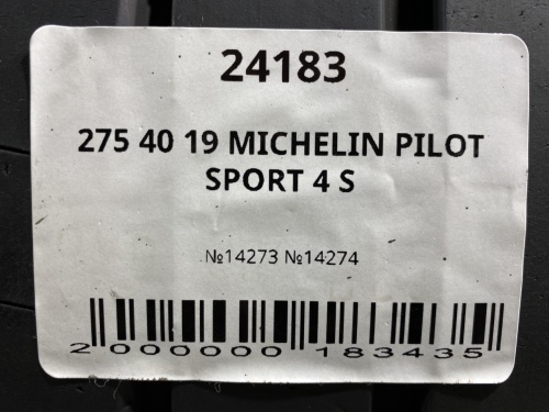 275 40 19 MICHELIN PILOT SPORT 4 S