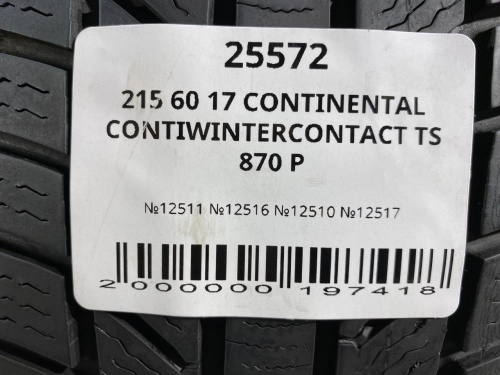215 60 17 CONTINENTAL CONTIWINTERCONTACT TS 870 P