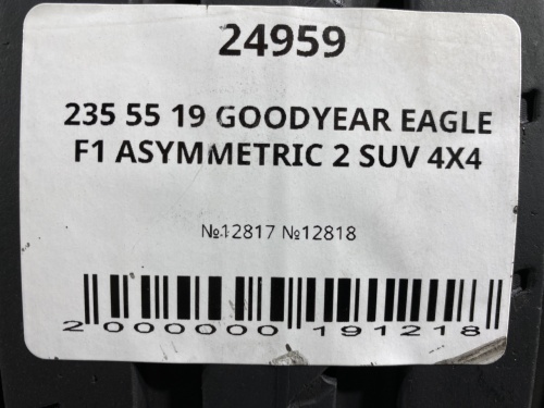 235 55 19 GOODYEAR EAGLE F1 ASYMMETRIC 2 SUV 4X4