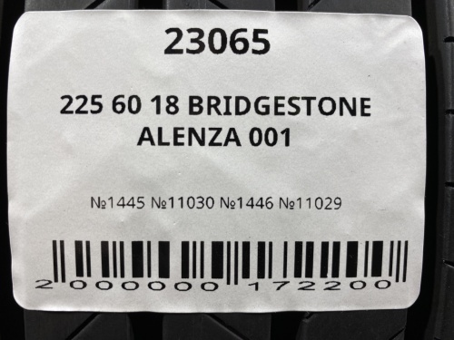 225 60 18 BRIDGESTONE ALENZA 001