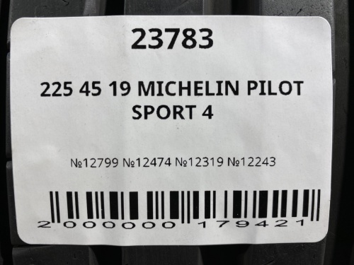225 45 19 MICHELIN PILOT SPORT 4