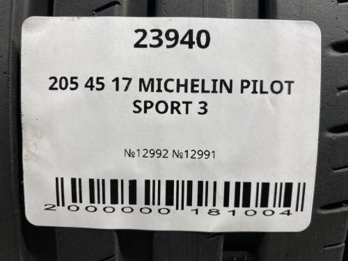 205 45 17 MICHELIN PILOT SPORT 3