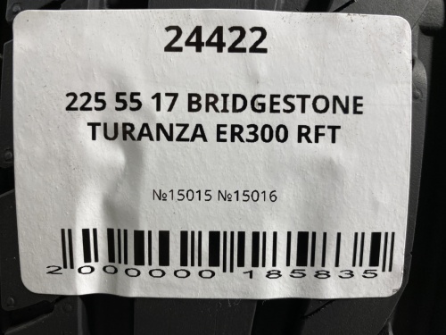 225 55 17 BRIDGESTONE TURANZA ER300 RFT