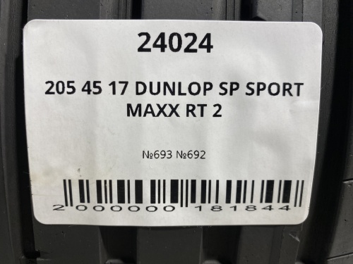 205 45 17 DUNLOP SP SPORT MAXX RT 2