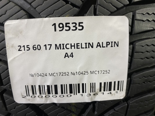215 60 17 MICHELIN ALPIN A4
