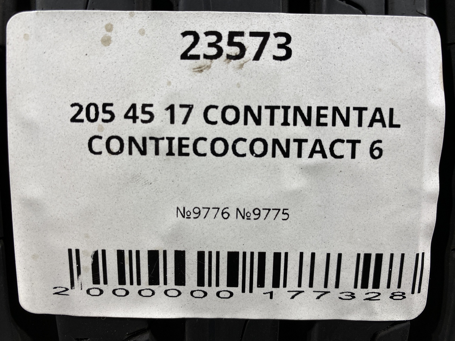 205 45 17 CONTINENTAL CONTIECOCONTACT 6