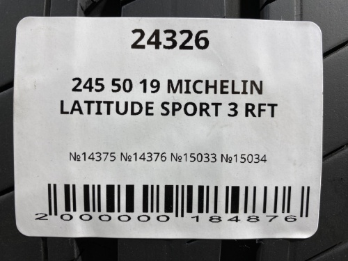 245 50 19 MICHELIN LATITUDE SPORT 3 RFT