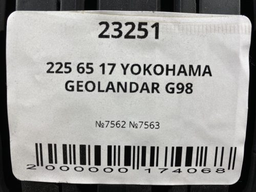 225 65 17 YOKOHAMA GEOLANDAR G98