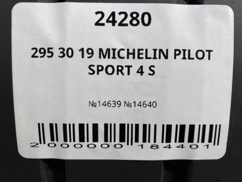 295 30 19 MICHELIN PILOT SPORT 4 S