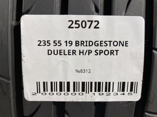 235 55 19 BRIDGESTONE DUELER H/P SPORT