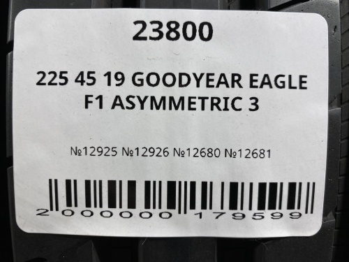 225 45 19 GOODYEAR EAGLE F1 ASYMMETRIC 3