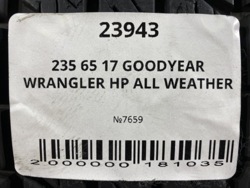 235 65 17 GOODYEAR WRANGLER HP ALL WEATHER