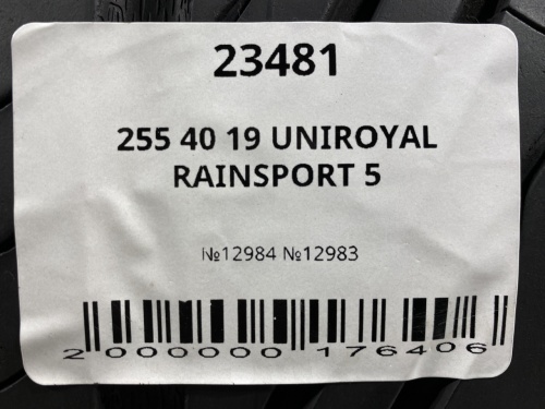 255 40 19 UNIROYAL RAINSPORT 5