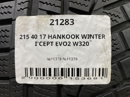 215 40 17 HANKOOK WINTER I'CEPT EVO2 W320