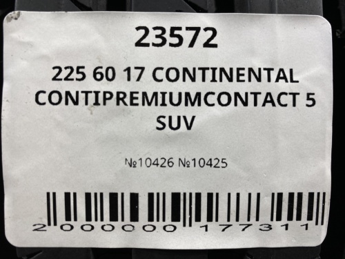 225 60 17 CONTINENTAL CONTIPREMIUMCONTACT 5 SUV