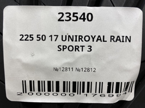 225 50 17 UNIROYAL RAIN SPORT 3