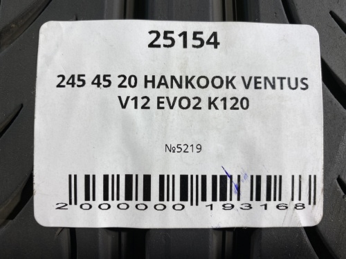 245 45 20 HANKOOK VENTUS V12 EVO2 K120