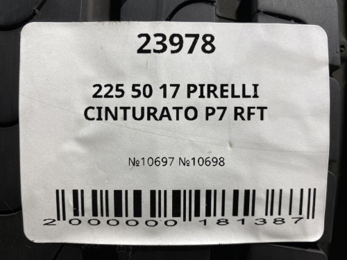 225 50 17 PIRELLI CINTURATO P7 RFT