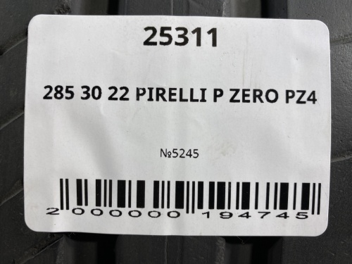 285 30 22 PIRELLI P ZERO PZ4