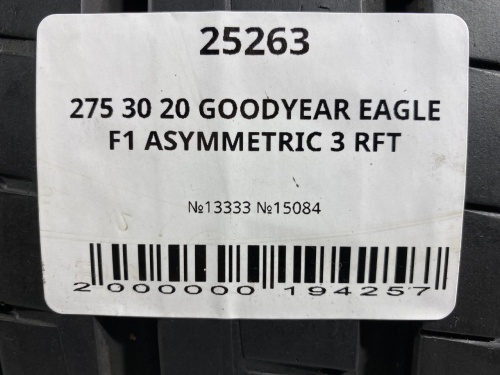 275 30 20 GOODYEAR EAGLE F1 ASYMMETRIC 3 RFT