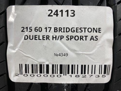 215 60 17 BRIDGESTONE DUELER H/P SPORT AS