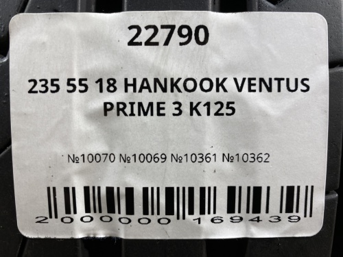 235 55 18 HANKOOK VENTUS PRIME 3 K125
