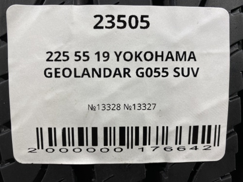 225 55 19 YOKOHAMA GEOLANDAR G055 SUV