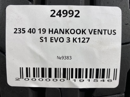 235 40 19 HANKOOK VENTUS S1 EVO 3 K127