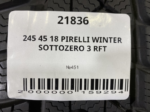 245 45 18 PIRELLI WINTER SOTTOZERO 3 RFT