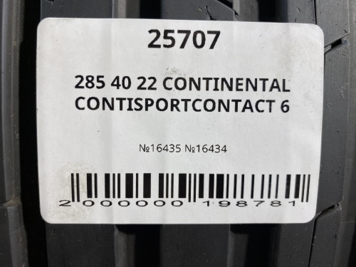 285 40 22 CONTINENTAL CONTISPORTCONTACT 6