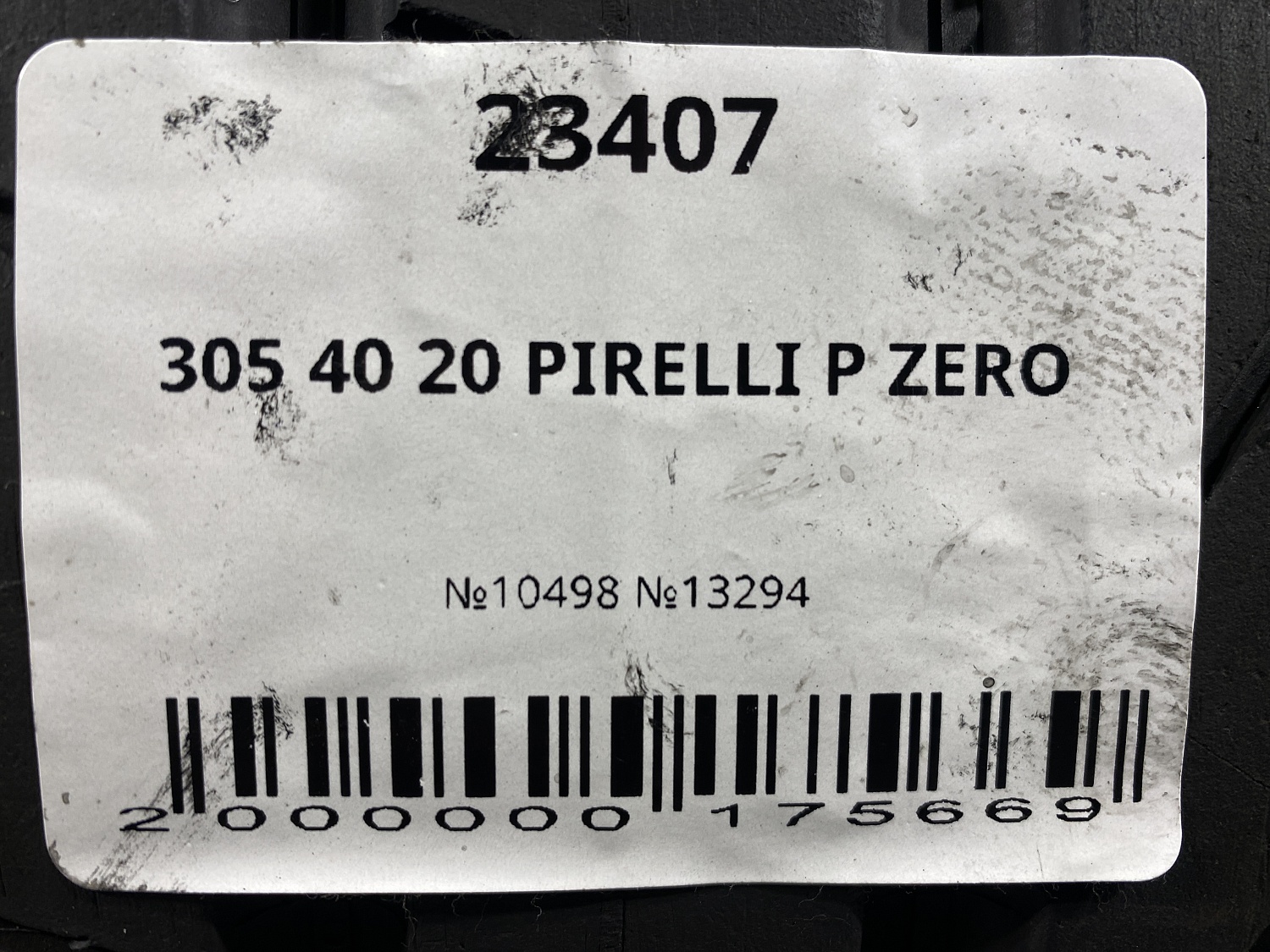305 40 20 PIRELLI P ZERO