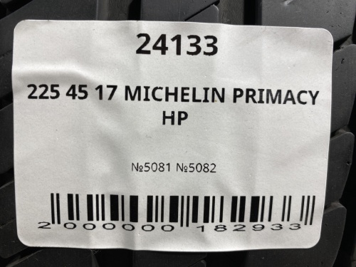225 45 17 MICHELIN PRIMACY HP