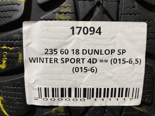 235 60 18 DUNLOP SP WINTER SPORT 4D
