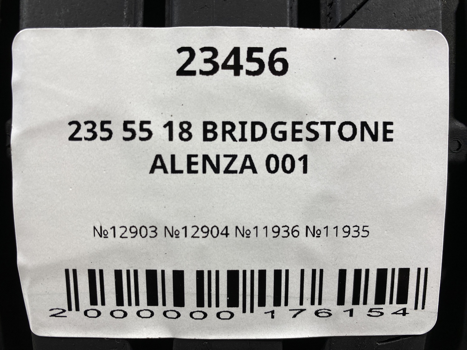 235 55 18 BRIDGESTONE ALENZA 001