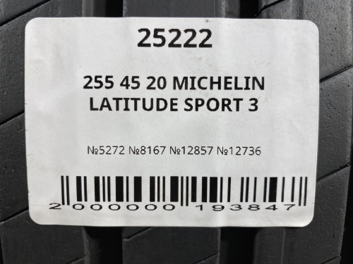 255 45 20 MICHELIN LATITUDE SPORT 3