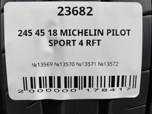 245 45 18 MICHELIN PILOT SPORT 4 RFT