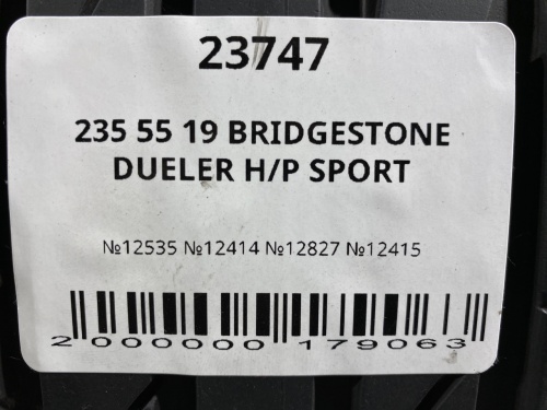 235 55 19 BRIDGESTONE DUELER H/P SPORT