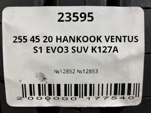 255 45 20 HANKOOK VENTUS S1 EVO3 SUV K127A
