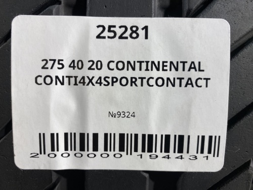 275 40 20 CONTINENTAL CONTI4X4SPORTCONTACT