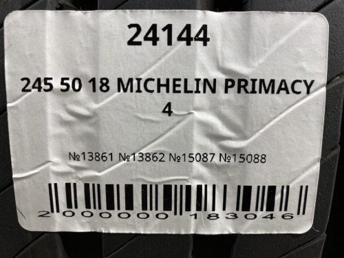 245 50 18 MICHELIN PRIMACY 4
