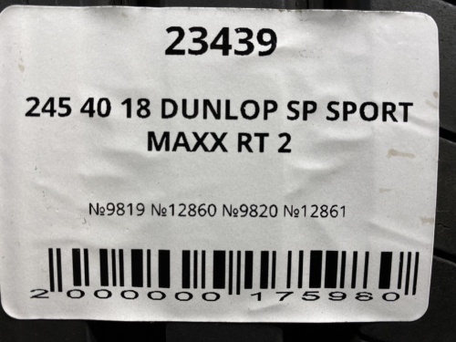 245 40 18 DUNLOP SP SPORT MAXX RT 2