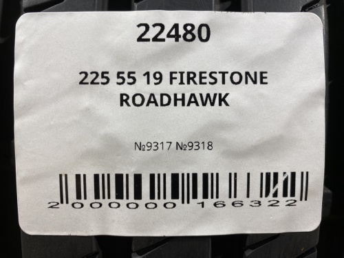 225 55 19 FIRESTONE ROADHAWK