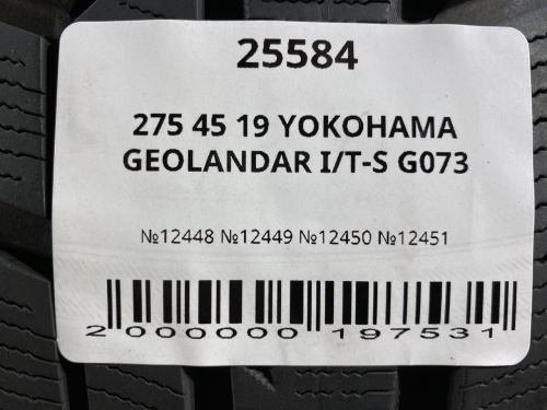 275 45 19 YOKOHAMA GEOLANDAR I/T-S G073